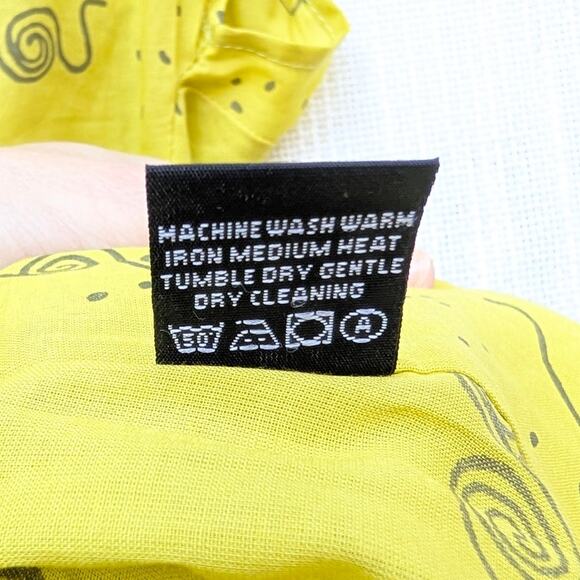 Matthildur Yellow Printed Pima Cotton Blouse Shirt Top, size 1/US4-6 - Picture 8 of 8